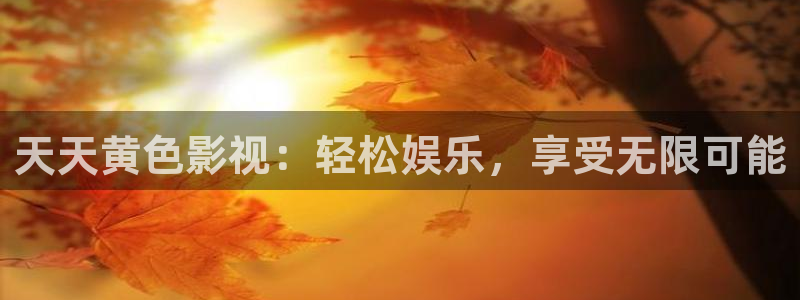 88影视最新网址：天天黄色影视：轻松娱乐，享受无限可能